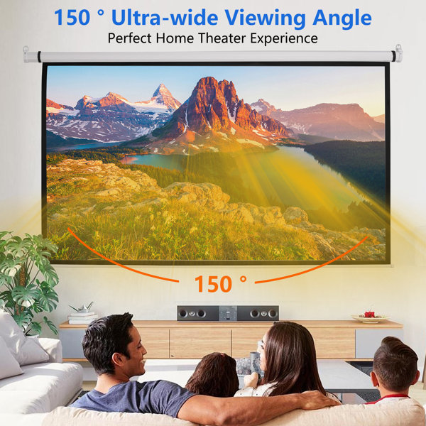 LUCKYREMORE Outdoor Electric Projector Screen Wayfair